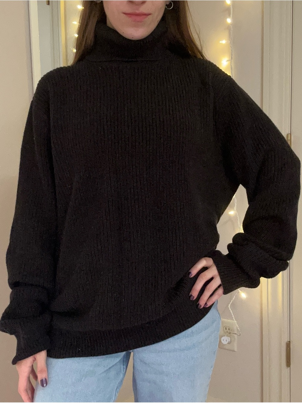 Men’s Black Turtleneck Sweater
